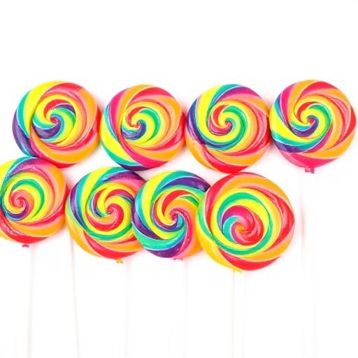 Rainbow swirl lollipops wholesale