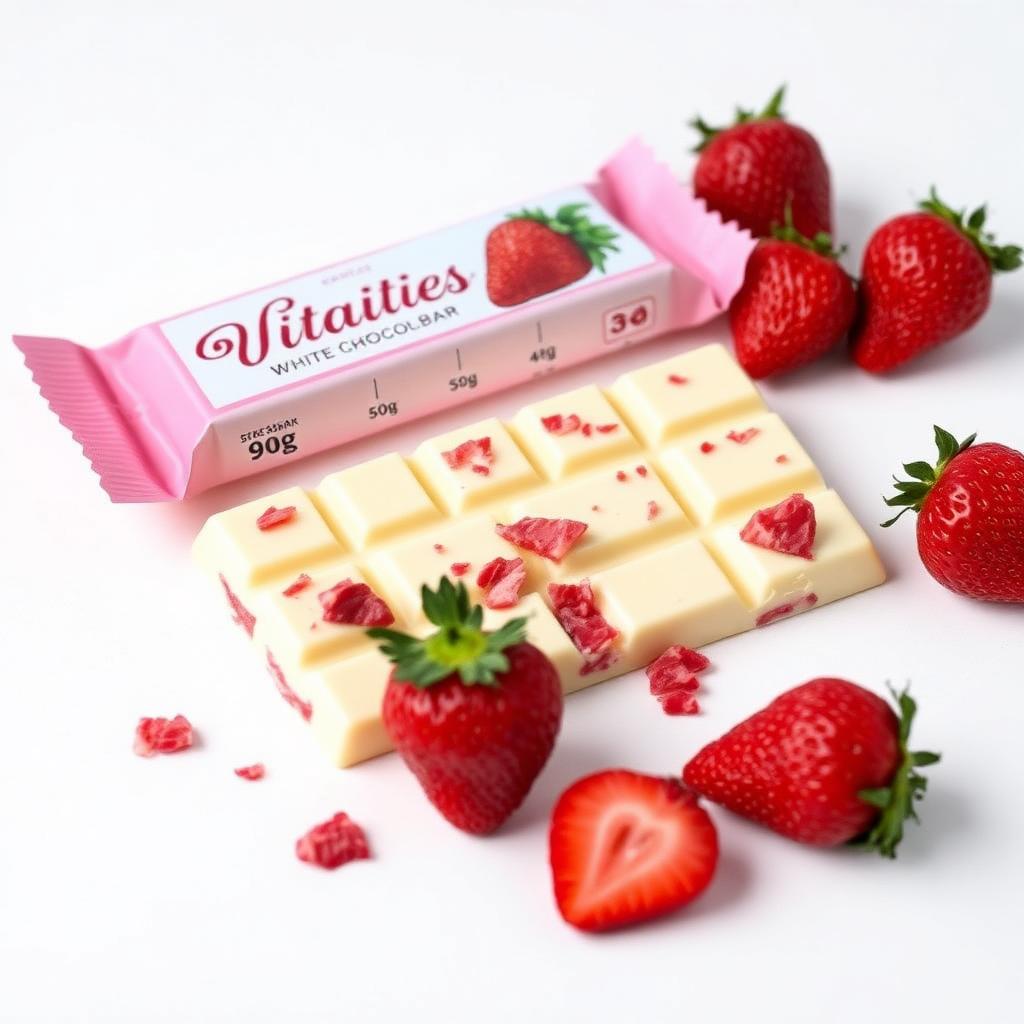 White Chocolate Strawberry 90g Wholesale — wholesale Chocolate
